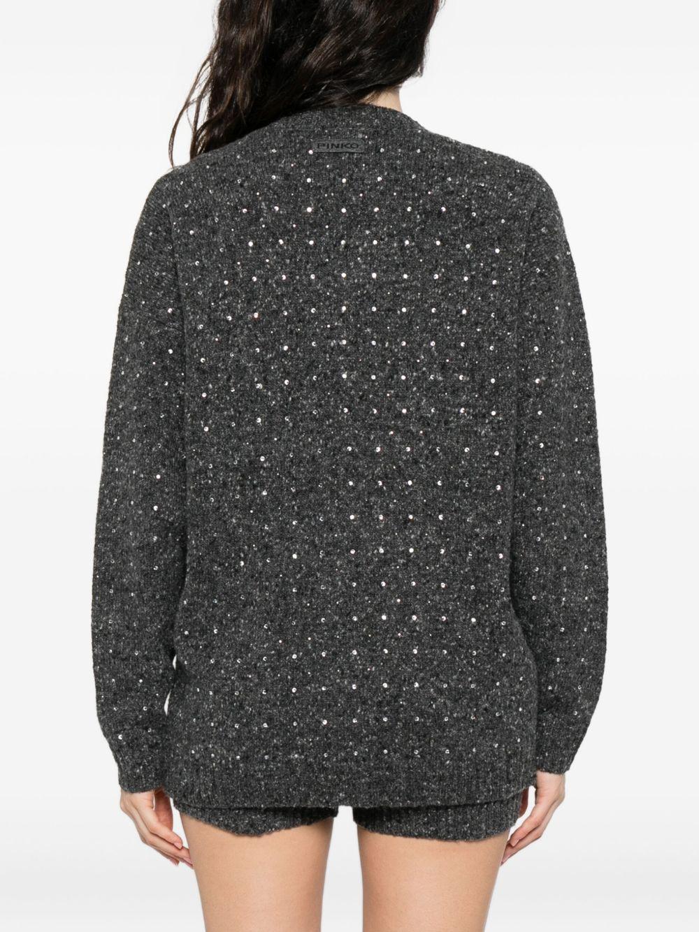 Cardigan crop con strass 