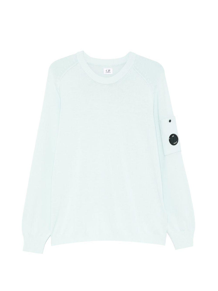 Maglione con taschino con lente misty blu 