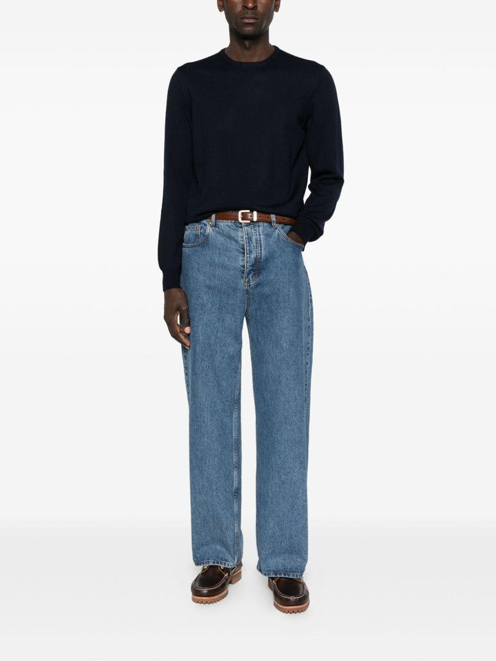 Maglione blu navy girocollo 