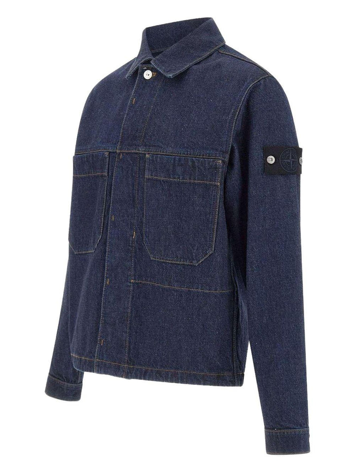 Coach jacket in denim blu 