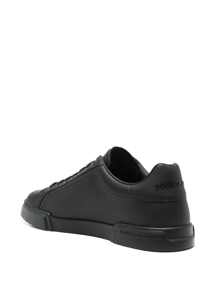 Sneakers nero in pelle 