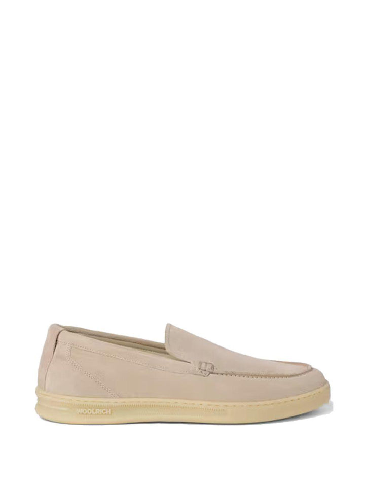 Mocassini taupe in pelle scamosciata 