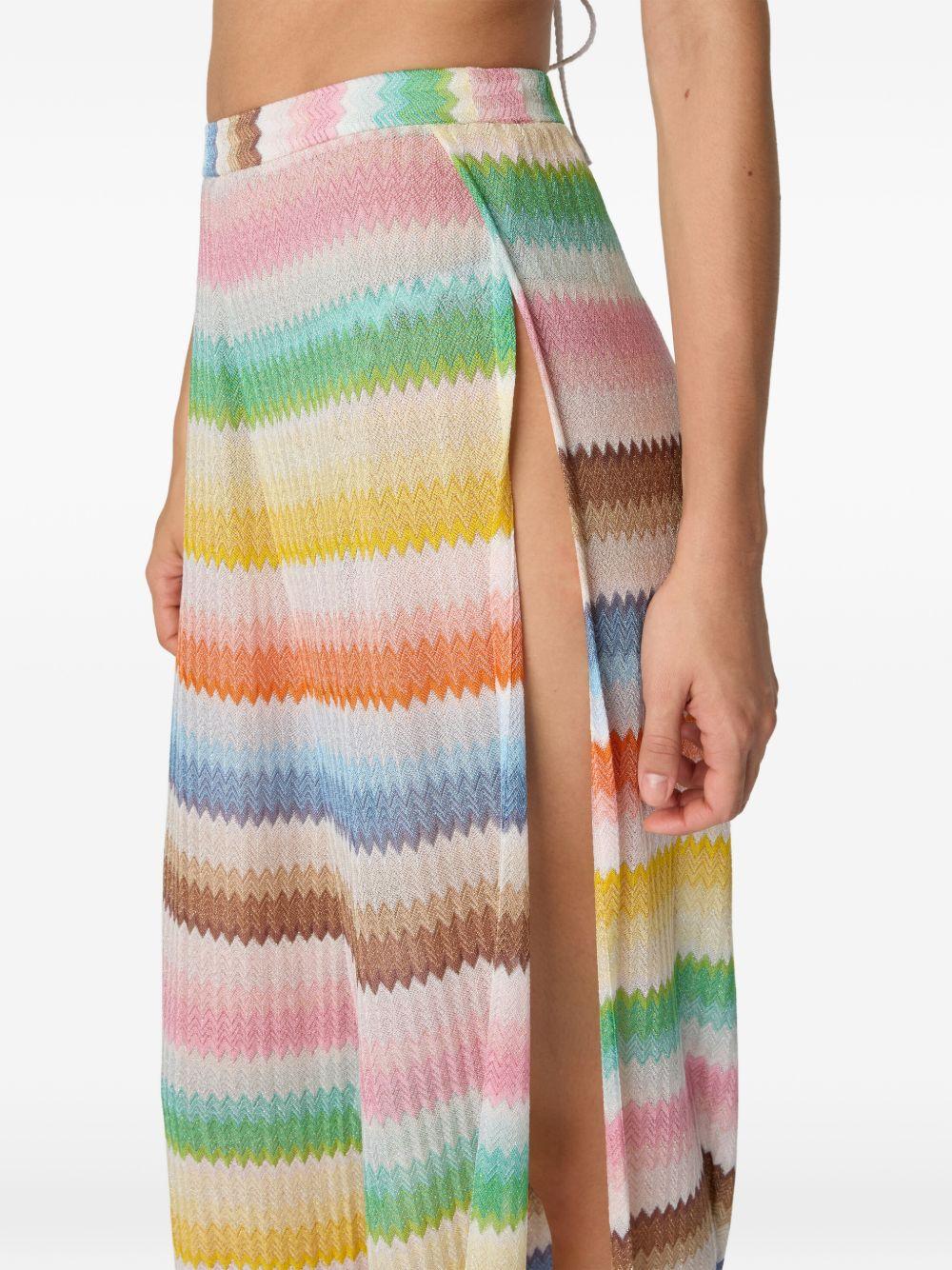 Pantaloni con motivo a zigzag 
