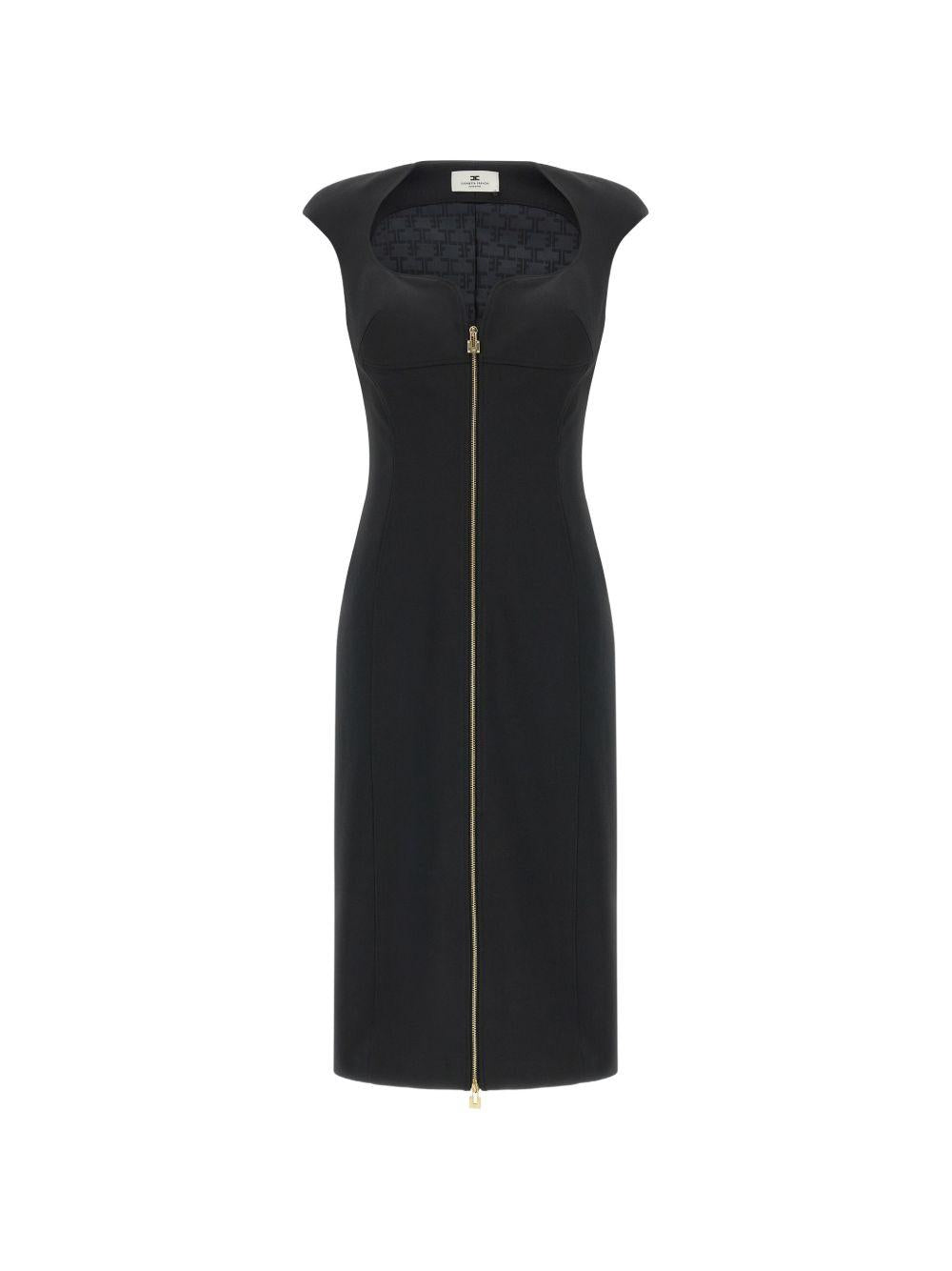 Abito midi con scollo a cuore 