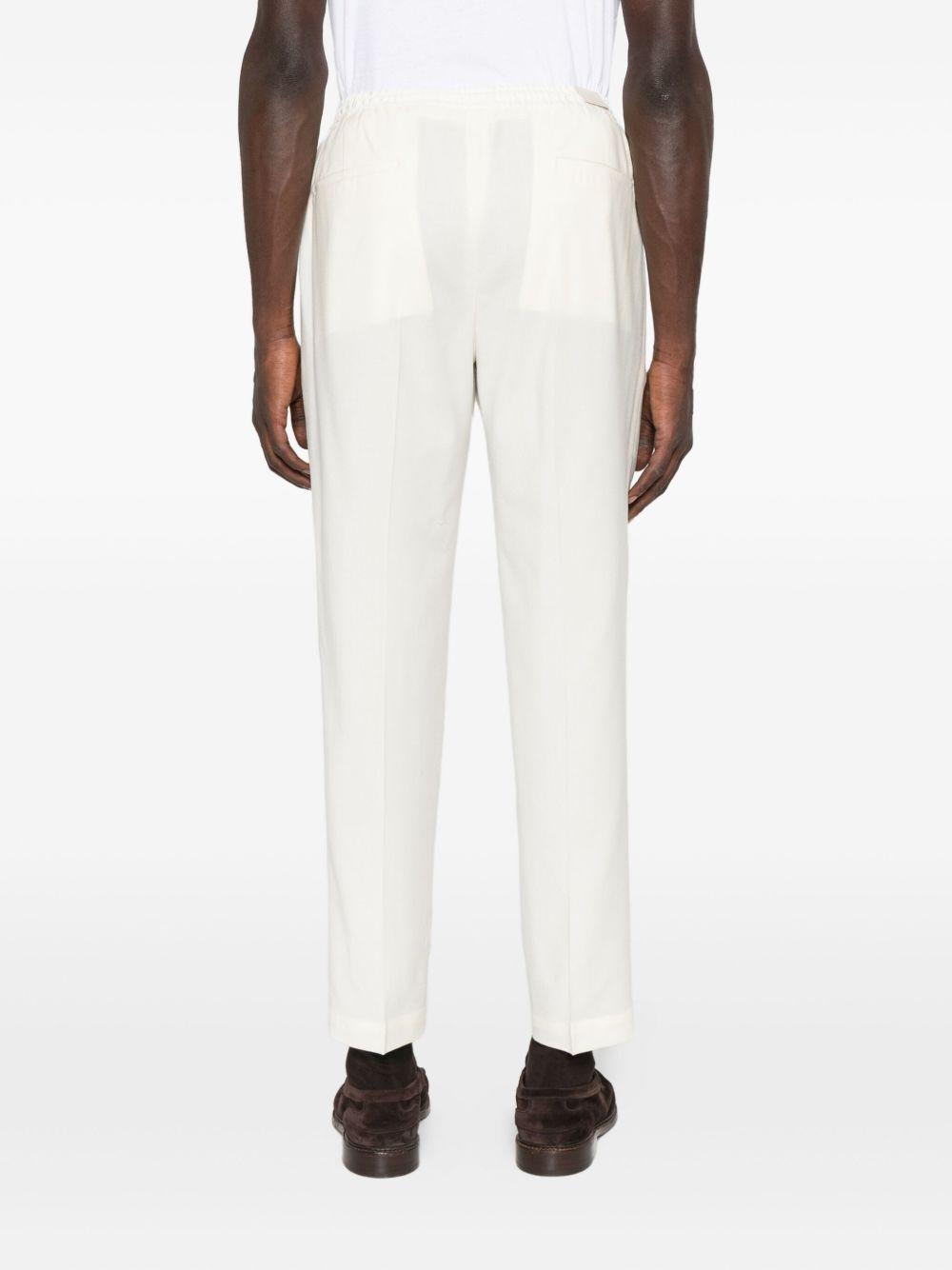 Pantaloni bianco Wimbledon in lana con coulisse