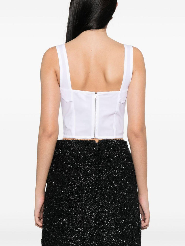 Top in pizzo a fiori 