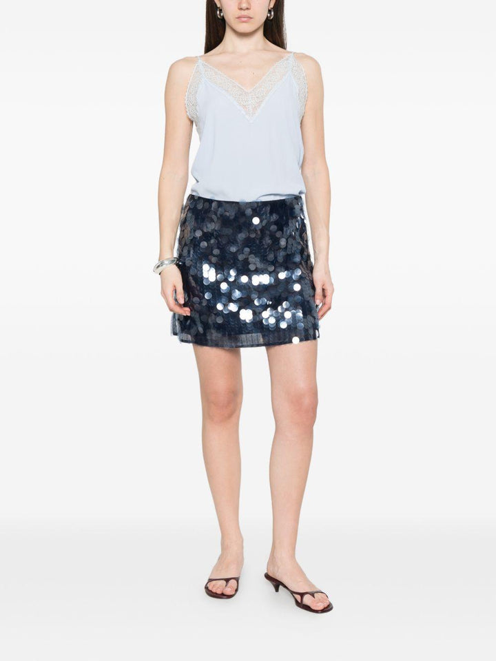 Minigonna Pepli con paillettes 
