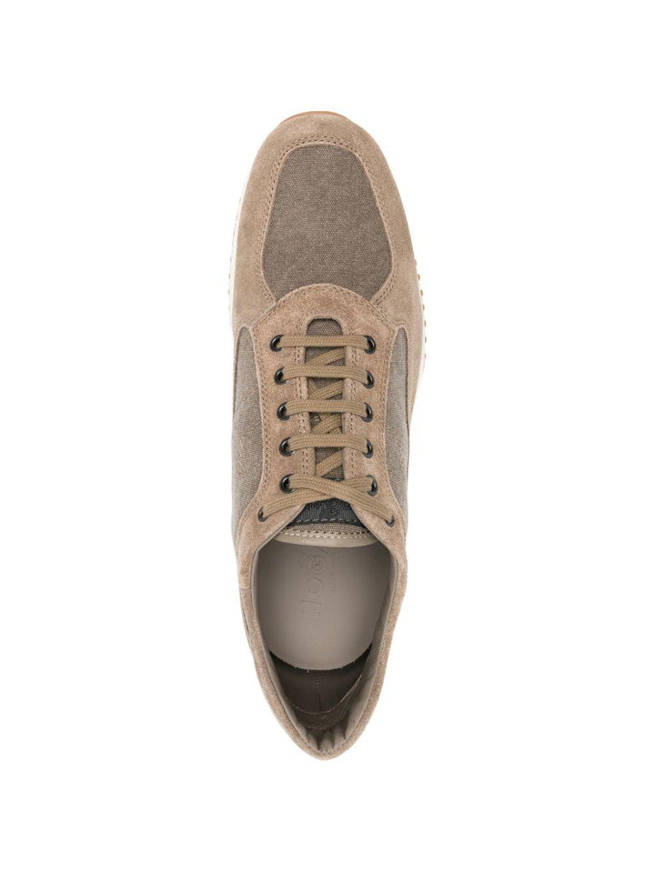 Sneakers Interaction beige con inserti 