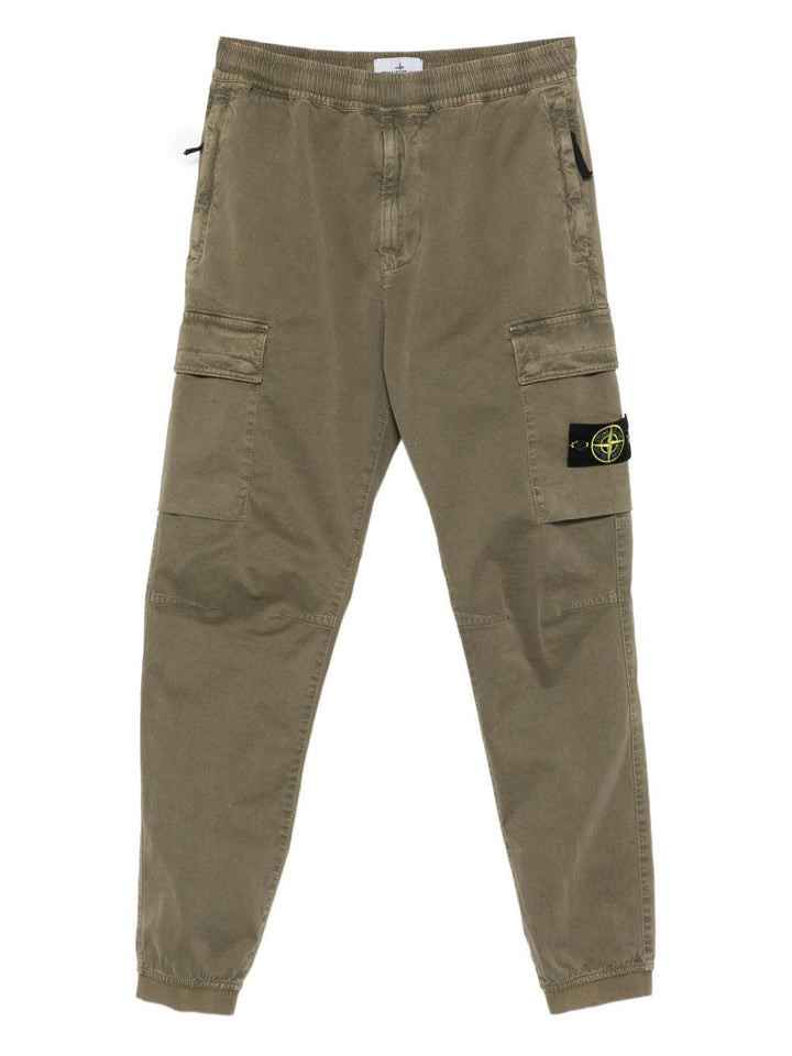 Cargo verde con orli elasticizzati 