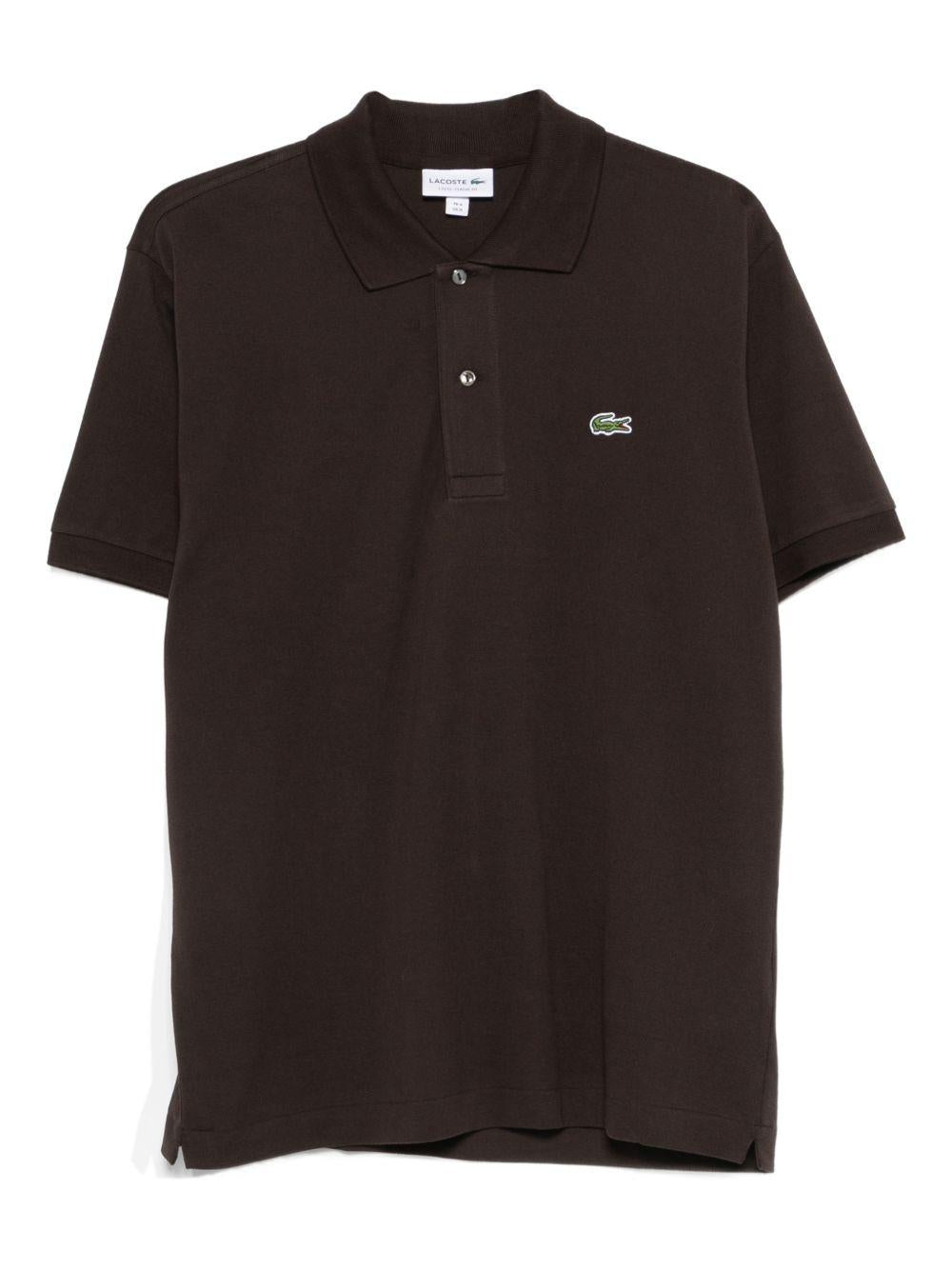 Polo marrone con logo 