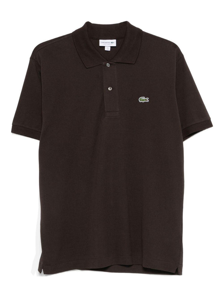 Polo marrone con logo 