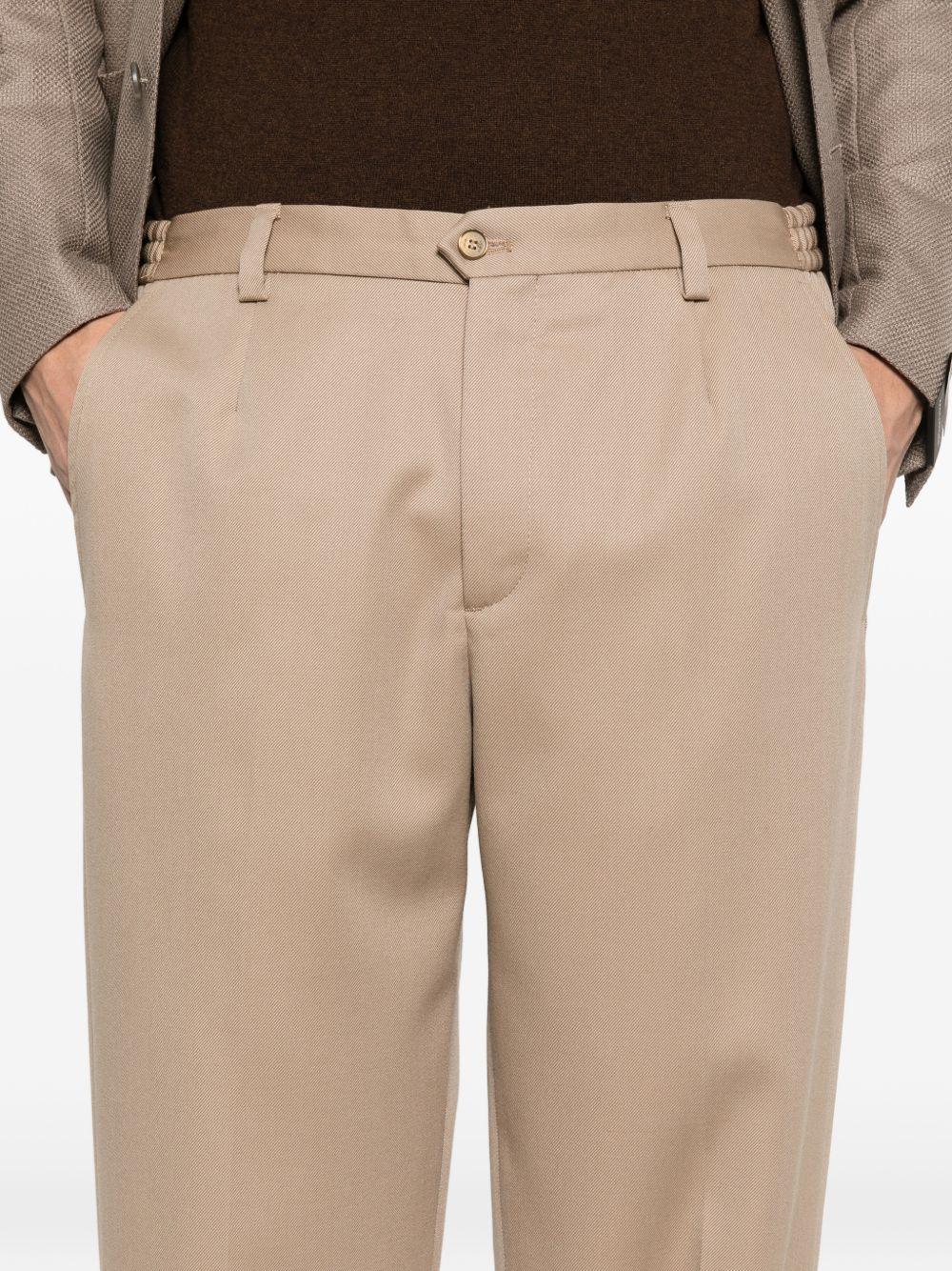 Pantaloni beige con vita elasticizzata