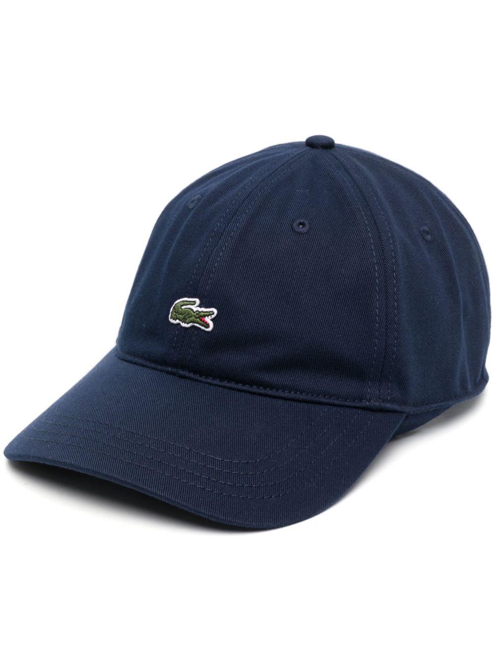 Cappello da baseball blu con applicazione logo 