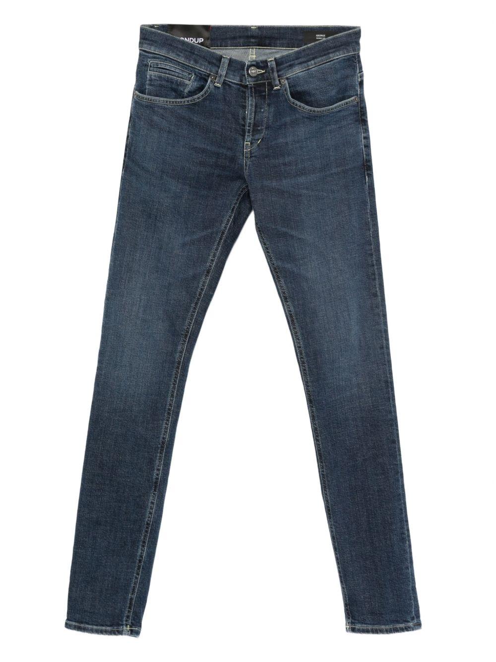 Jeans blu con lavaggio sfumato skinny fit 