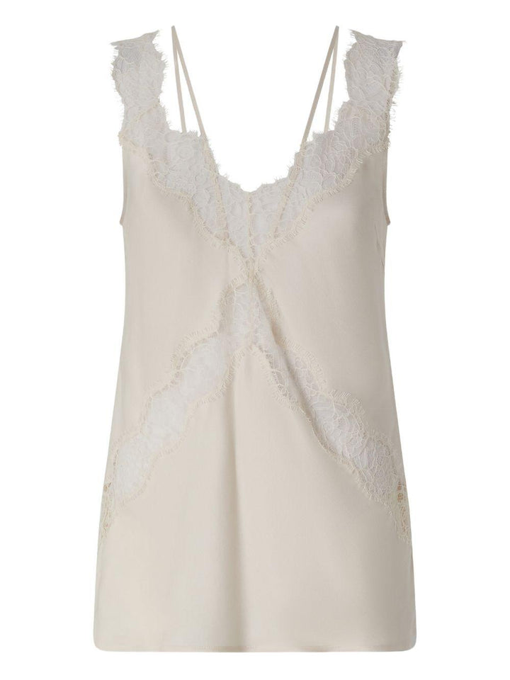 Blusa con scollo a V 