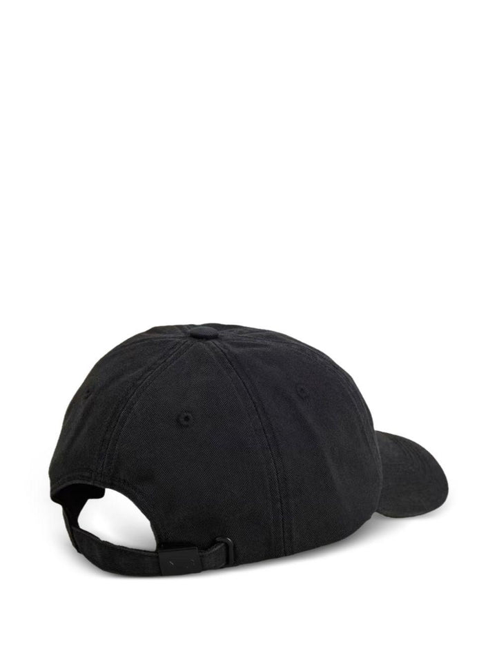 Cappello nero con logo ricamato 