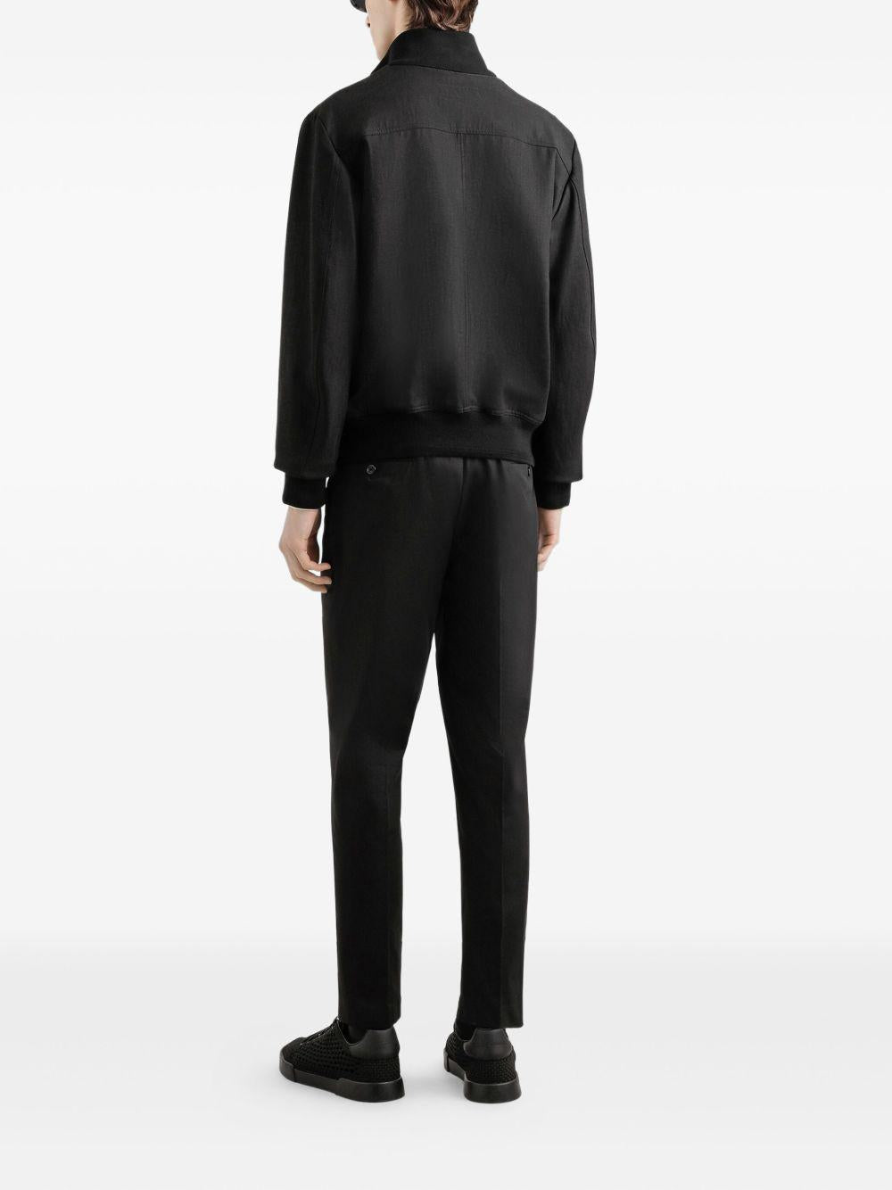Pantaloni neri in gabardine 