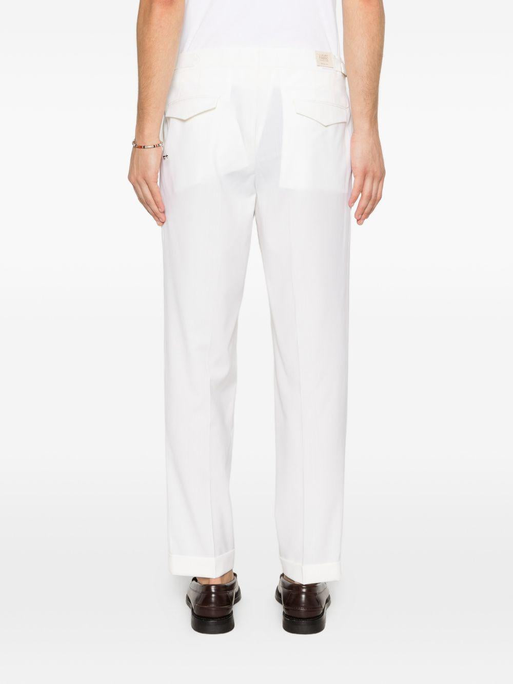 Pantaloni sartoriali naturale con pieghe 