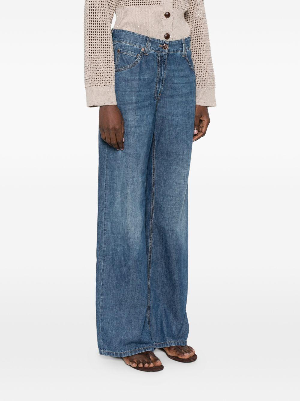 Jeans con design a cinque tasche 