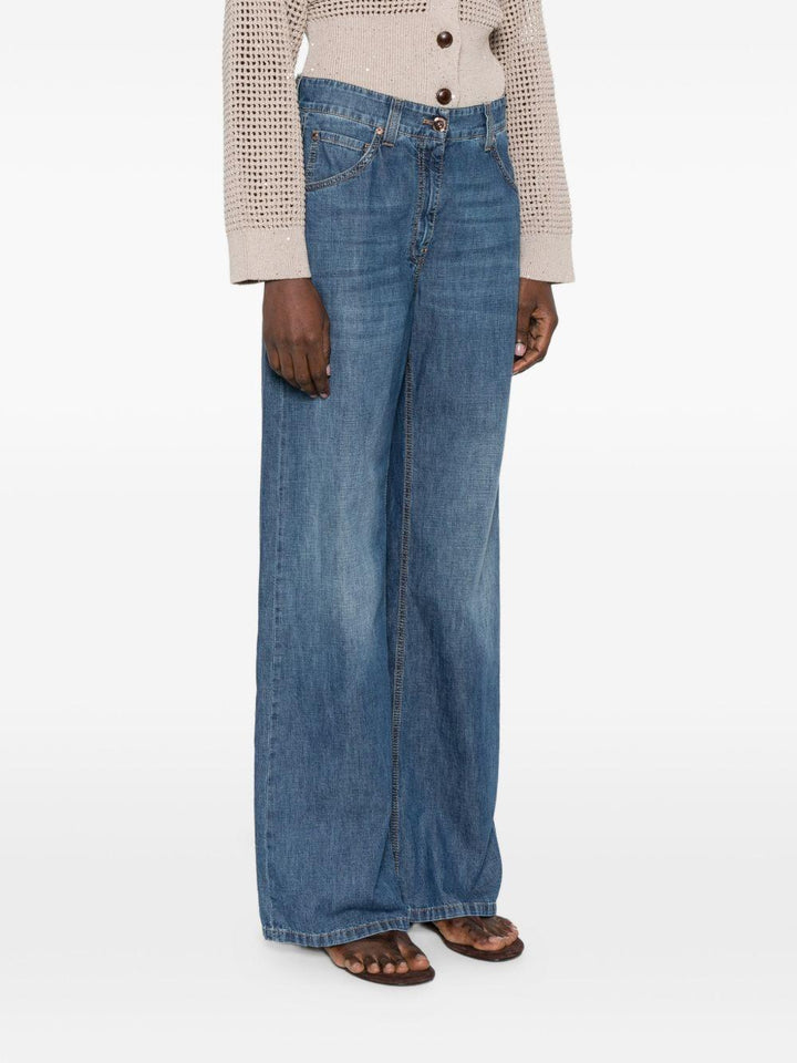 Jeans con design a cinque tasche 