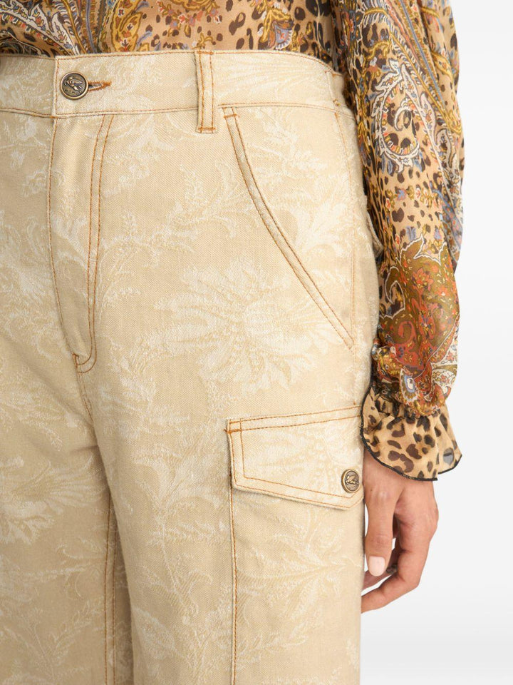 Cargo a fiori jacquard 