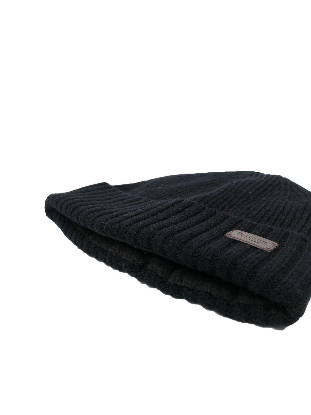 Berretto nero con logo 