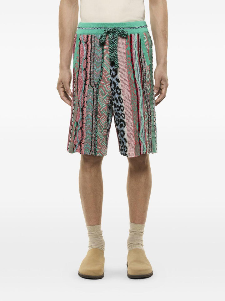 Shorts con coulisse verde 