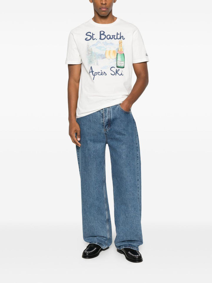 T-shirt bianca con stampa grafica 