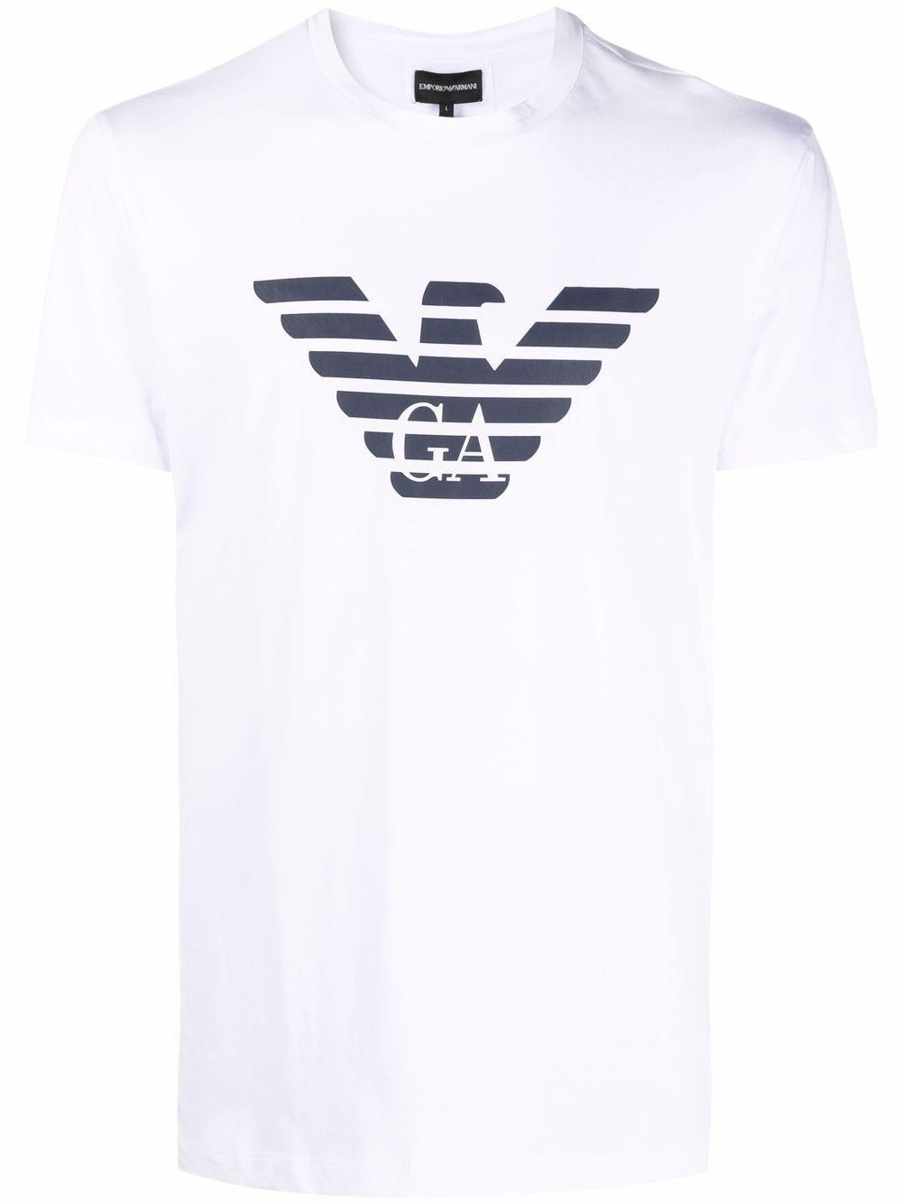 T-shirt bianca logo eagle 