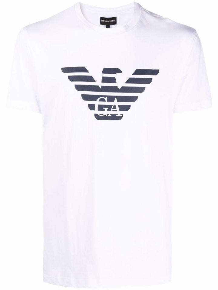 T-shirt bianca logo eagle 