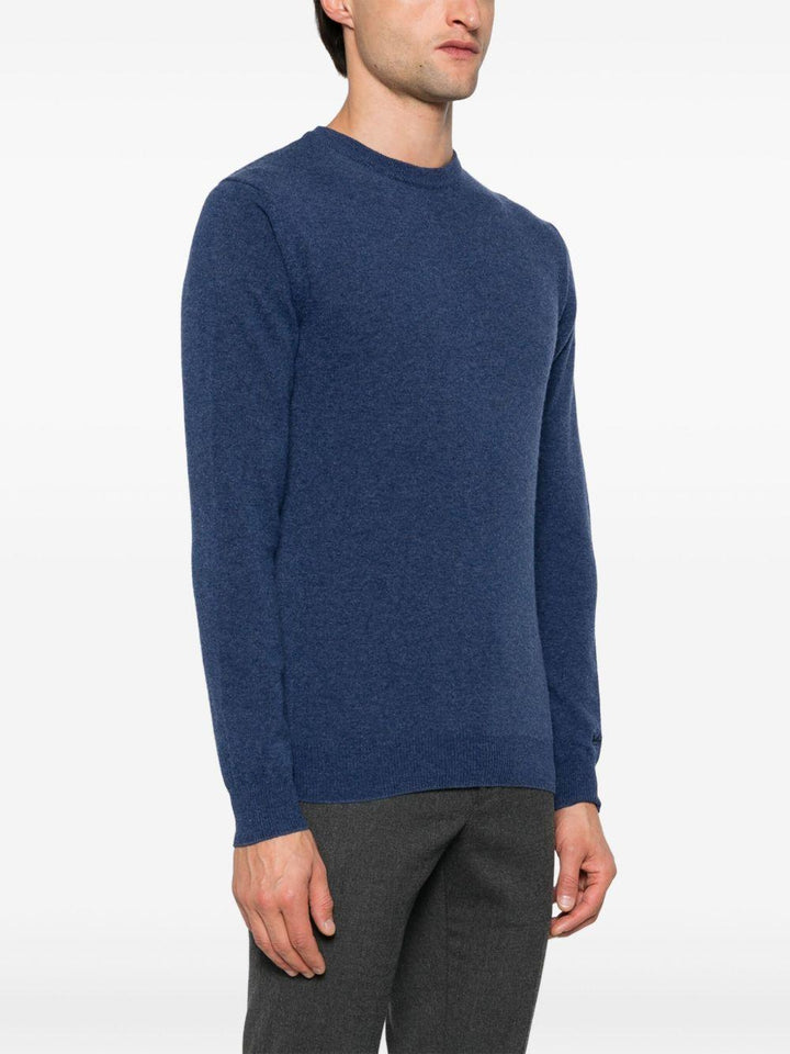 Maglione girocollo blu 