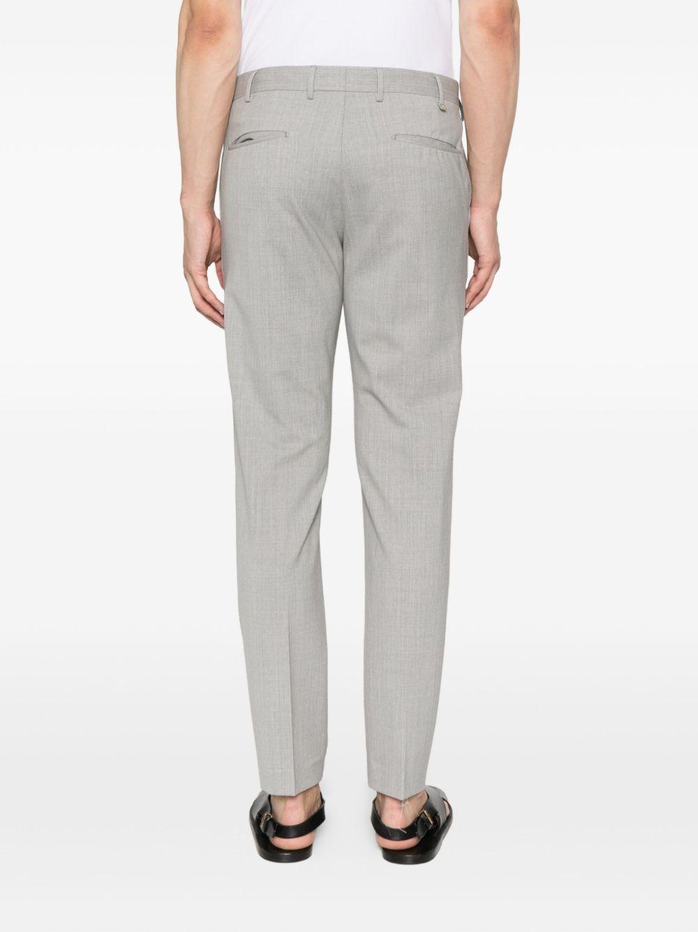 Pantaloni dritti grigio in lana 