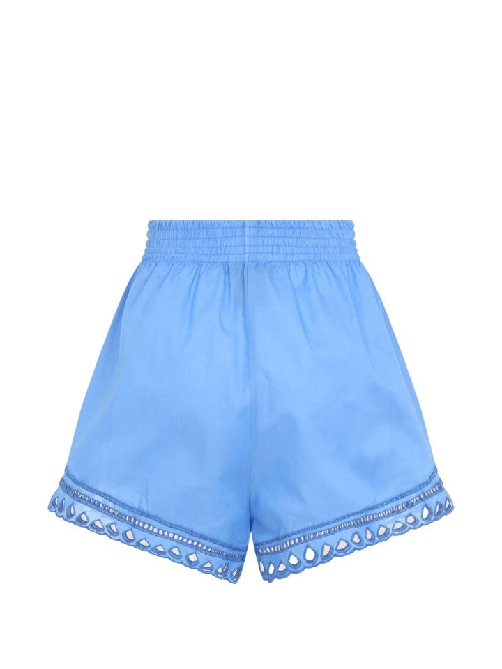 Shorts con ricami in pizzo 