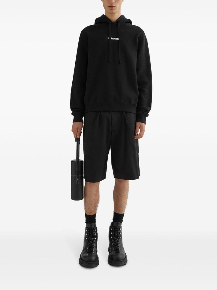 Hoodie nera logotype 
