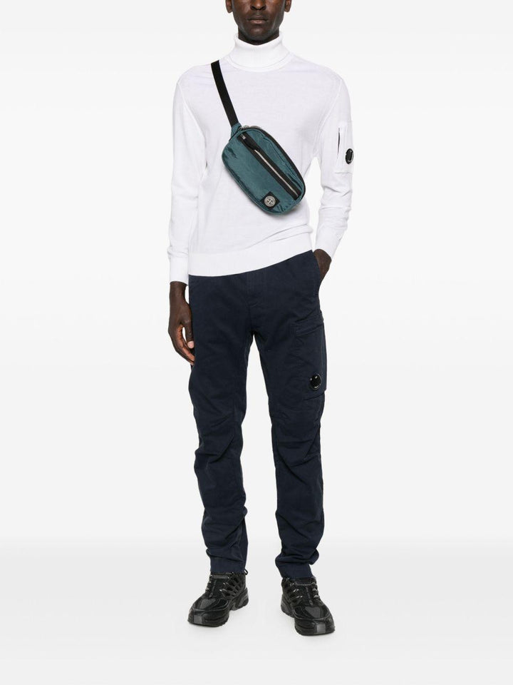 Cargo blu con tasca e lente 