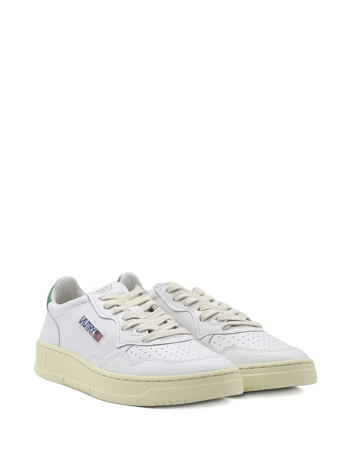 Sneakers white/green con logo 