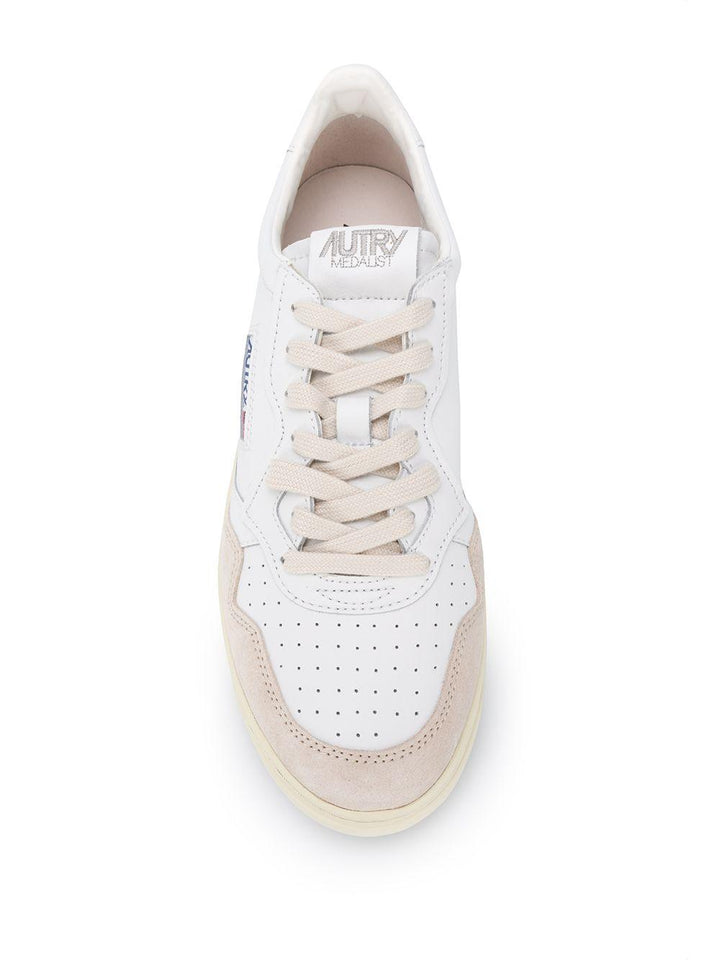 Sneaker Bianca Con Dettagli Beige 