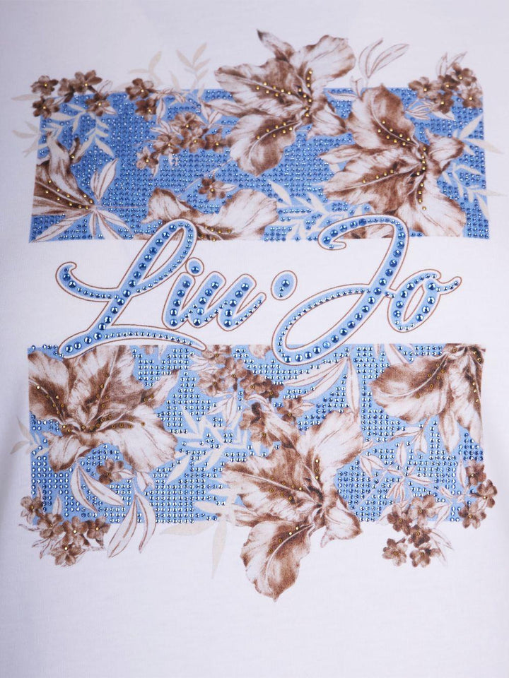 T-shirt con motivo a fiori 