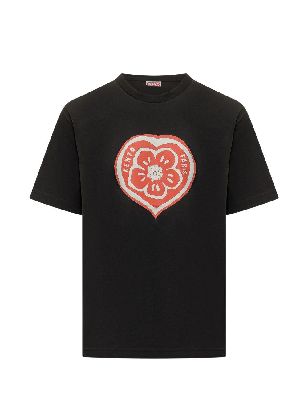 T-shirt con grafica nera 