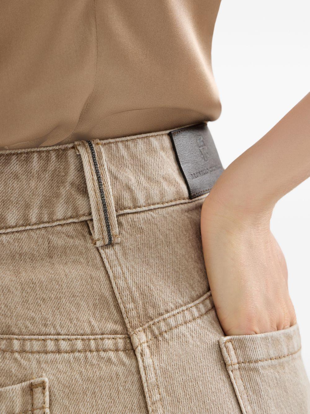 Jeans con design a cinque tasche 