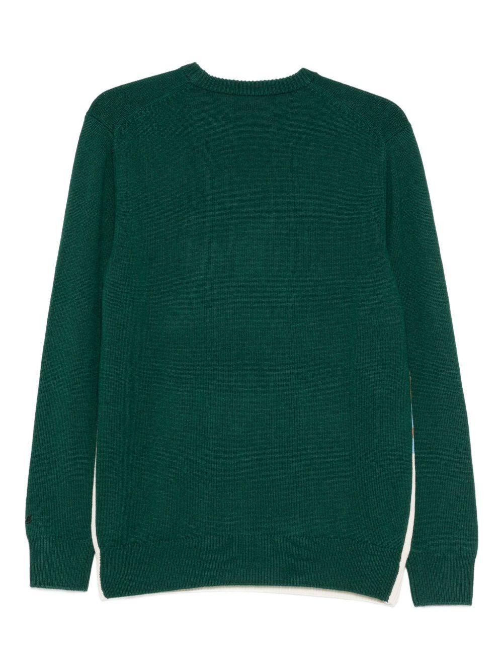 Maglione verde girocollo Heron 
