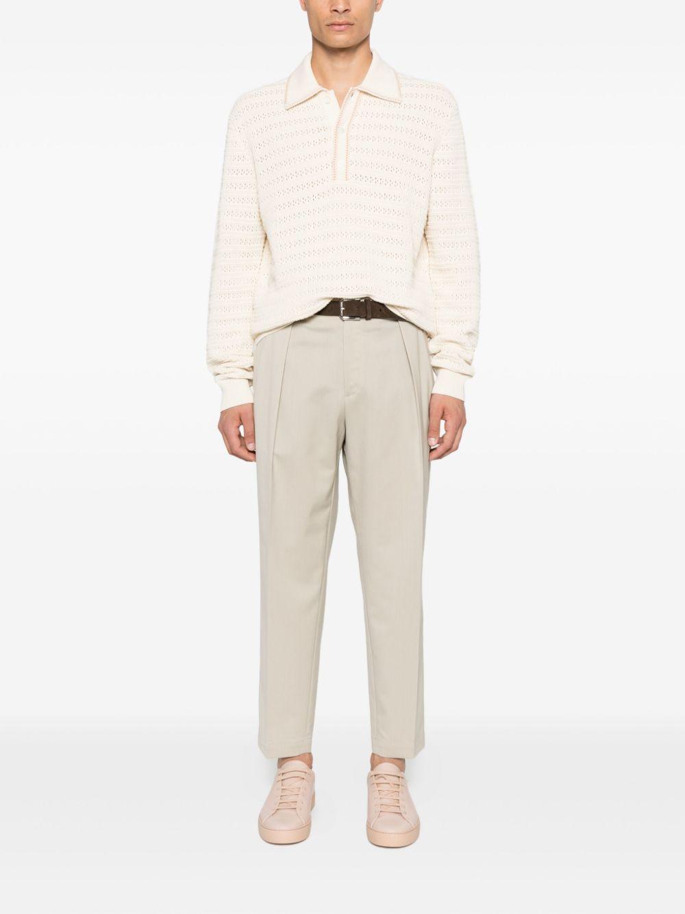 Pantaloni beige con pieghe frontali Portobello 