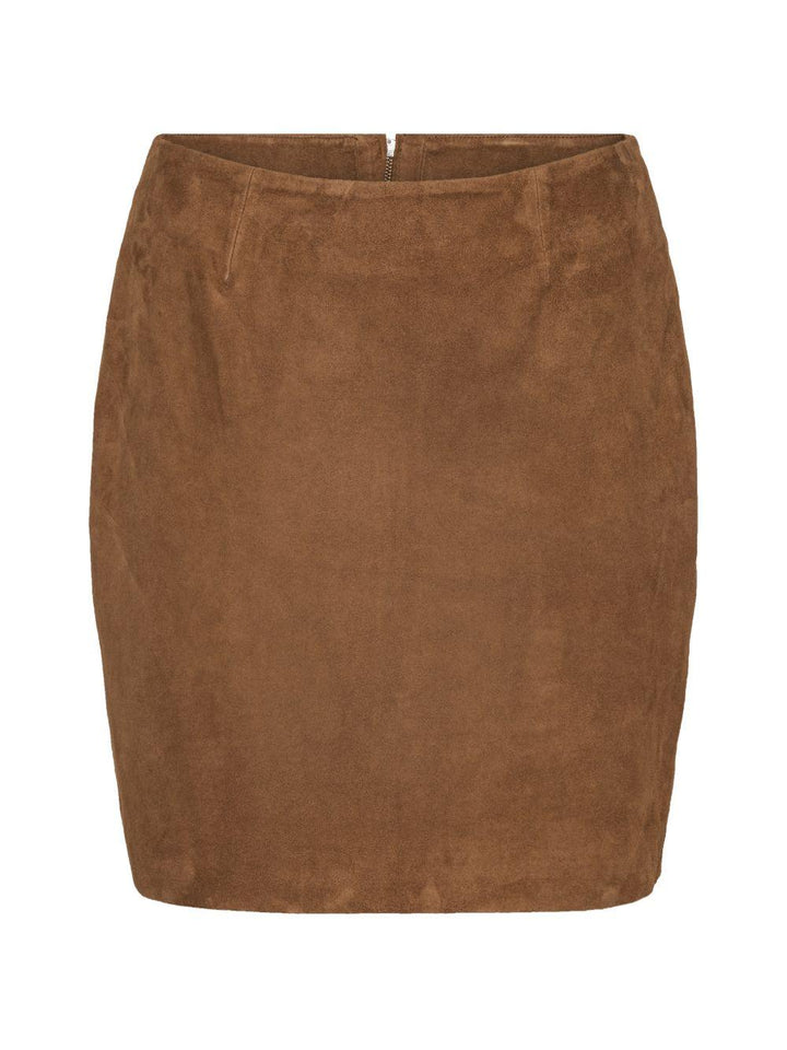 Minigonna in pelle scamosciata 