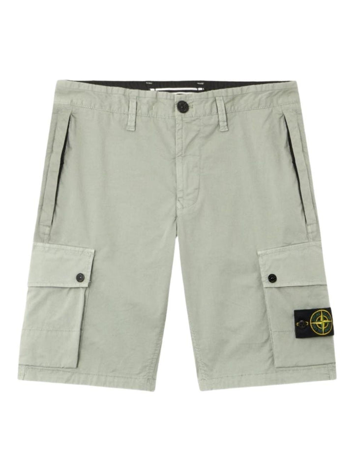 Cargo shorts sege con logo patch 
