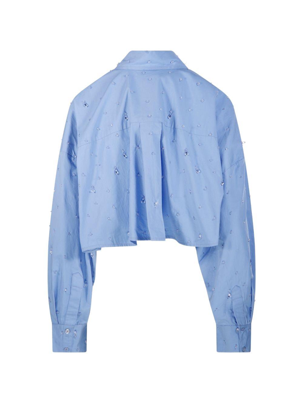 Camicia corta con perline 