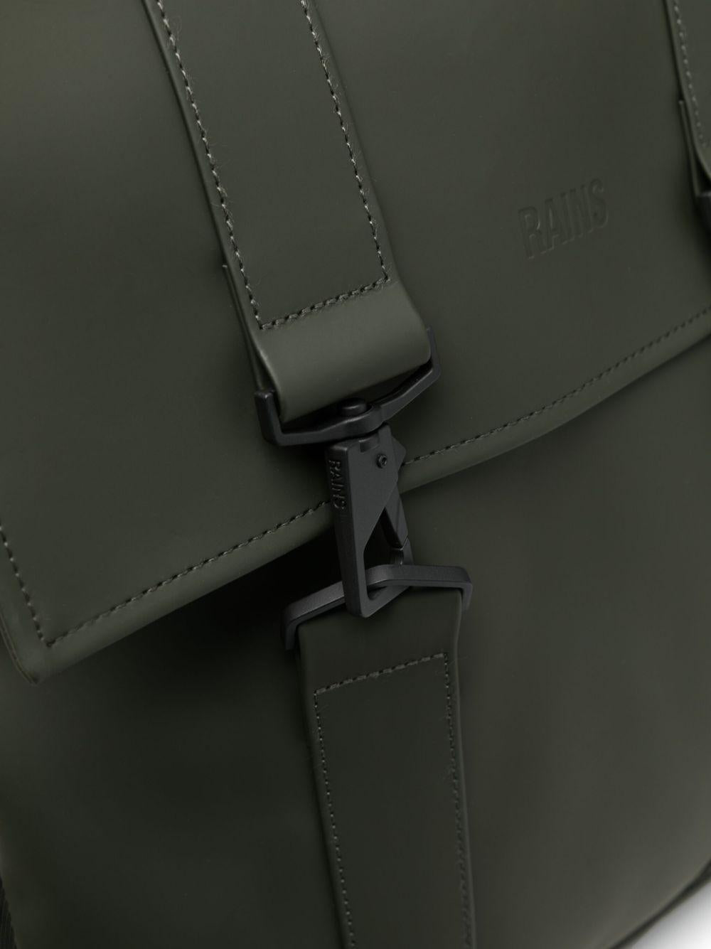Zaino medio verde con moschettoni 