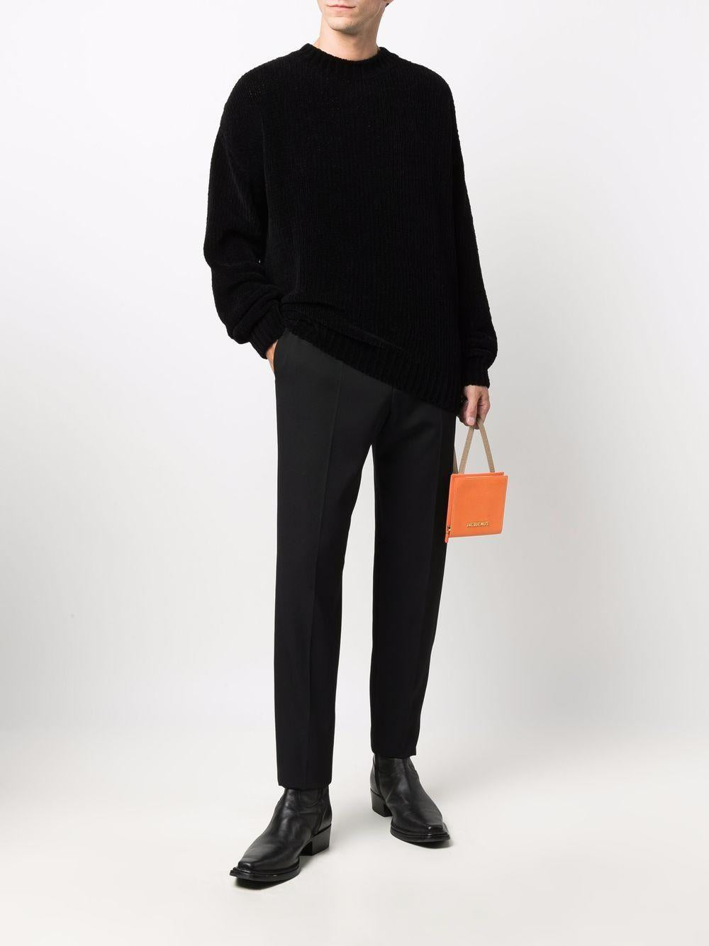 Maglione a coste nero 