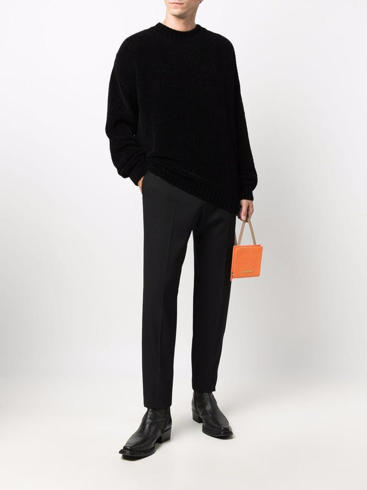 Maglione a coste nero 