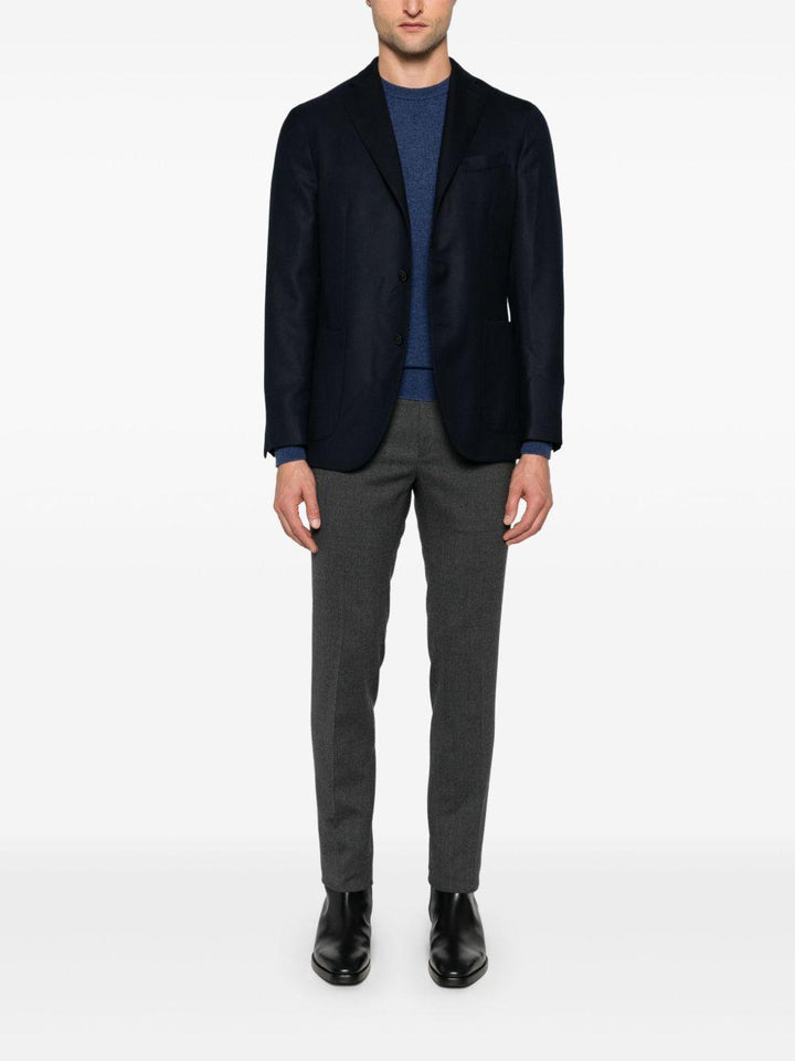 Maglione girocollo blu 