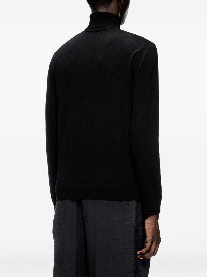 Maglione K-Varta nero a collo alto 